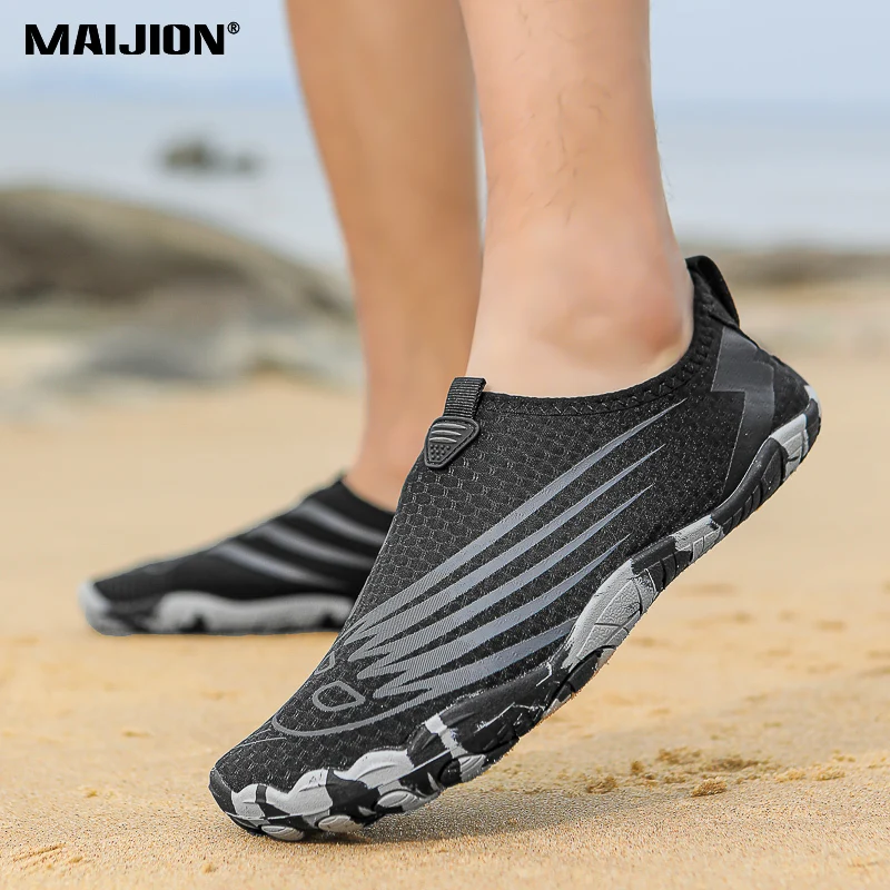 Men Quick Dry Aqua Shoes Women Breathable Water Sports Shoes Light Non-slip Wading Sneakers for Seaside Swimming Surfing Sailing