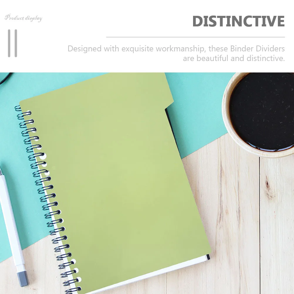 

8 Sets Binder Extra-wide Dividers for Binders Index File Notebook Folder Page Bulk