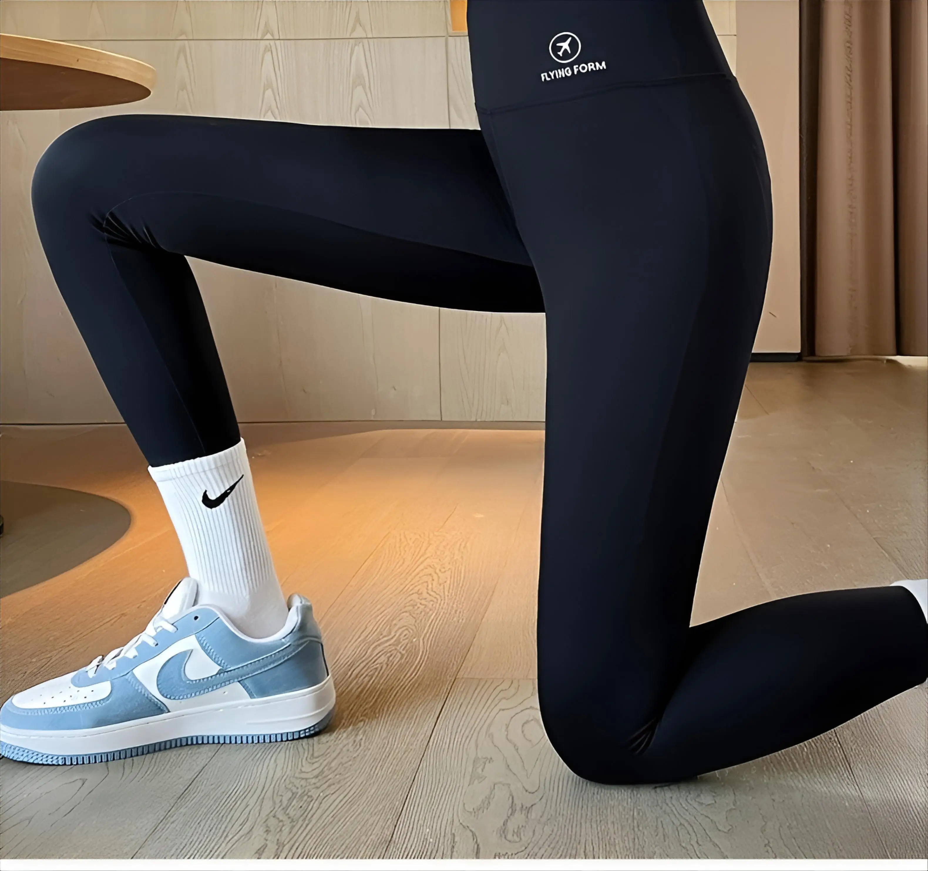 요가 팬츠 코튼 여성 스트리트 스포티 레드 빅 드라이 팬티호스 스트레치 모달 밝은 플랫 허벅지 로우 엘레강트 시즌 텍스처 바이브