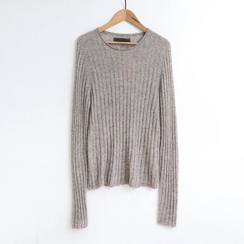 

Original Comfortable Casual Wool Blend Knitted Sweater Left Bank Mystique Artistic Sle Commute Faion Low round Ne Long ...