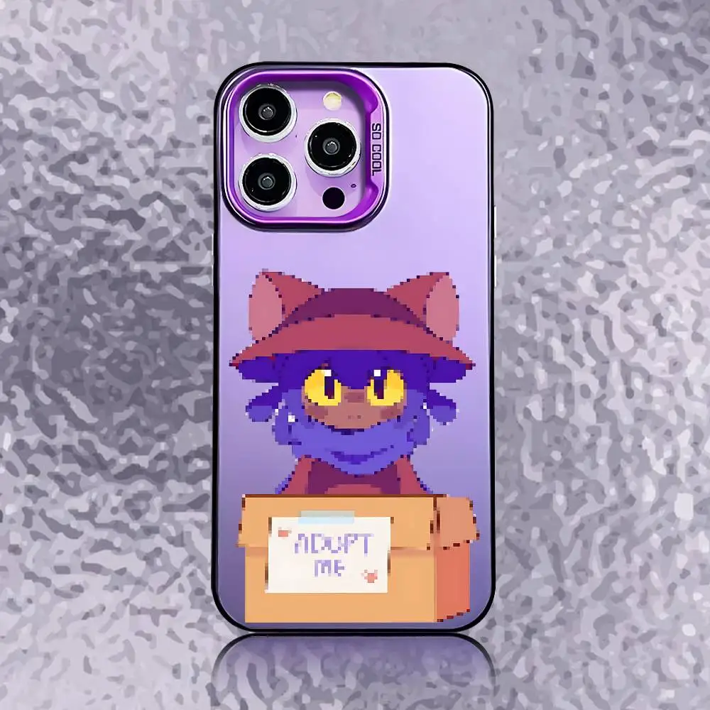 O-Oneshot Niko Phone Case For iPhone 17,16,15,14,13,12,11,Pro,Air,Max,Plus,Mini,E Purple Matte Shockproof Cover - Image 3