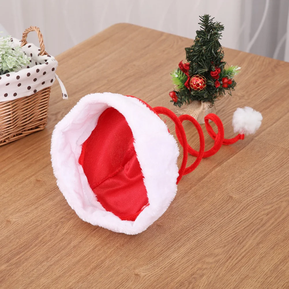 

Novelty Spiral Santa Hat Christmas Decorative Red One Size Fits Most Funny Xmas Party Favors Photo Props