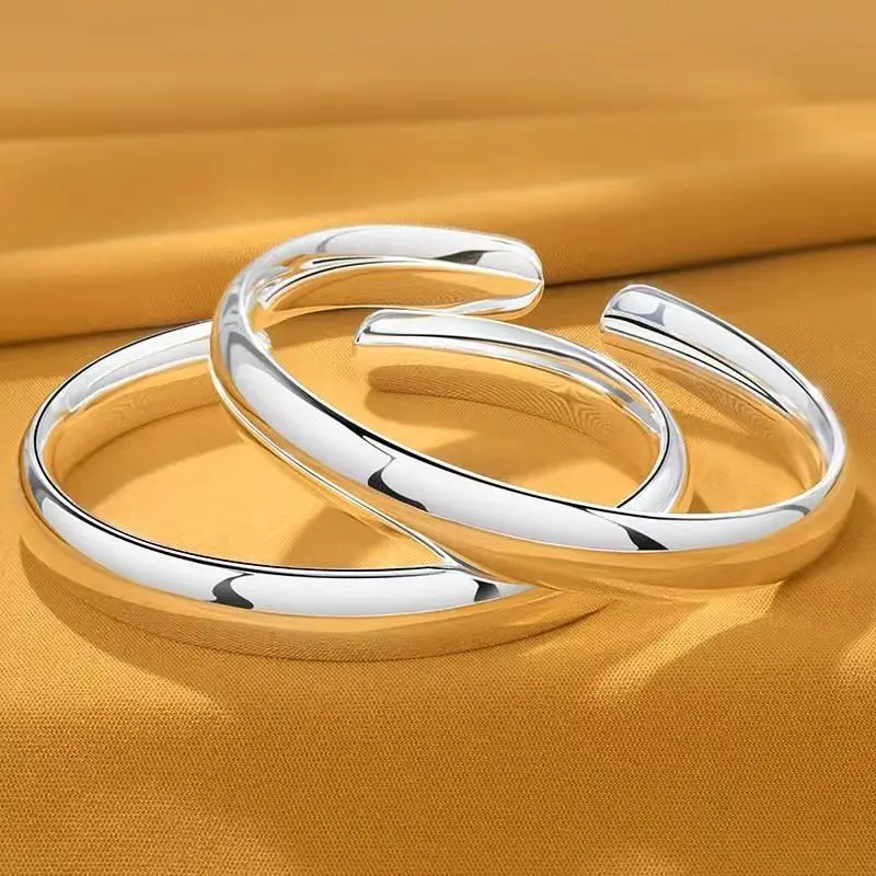 

Manufacturer Wholesales Exquisite Gifts, Korean Version Simple and Fashionable Bracelets, Guifei Silver Bracelets, Bracelets
