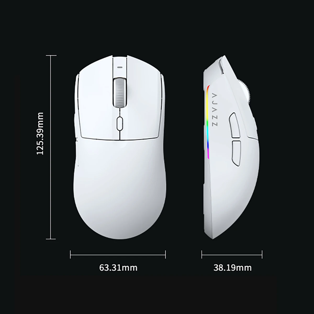 AJAZZ AJ139 Pro Wireless Mouse with Feets PMW3395 Gaming Chipset 26000dpi Professional Gaming Mouse for PC