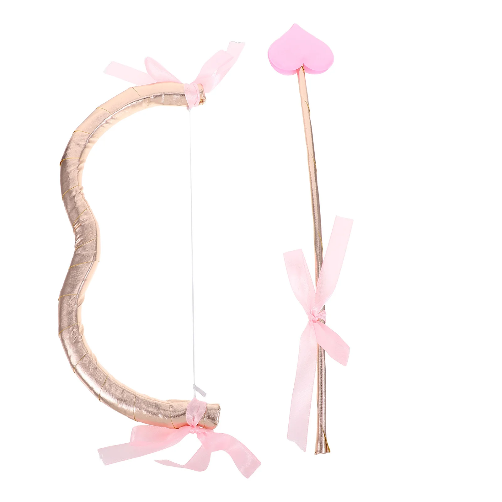 

Cupid Costume Bow Mini Bow and Arrow Set Heart-Shaped Cupid Arrows Valentine's Day Accessory Adult Cosplay Wedding Party Decor