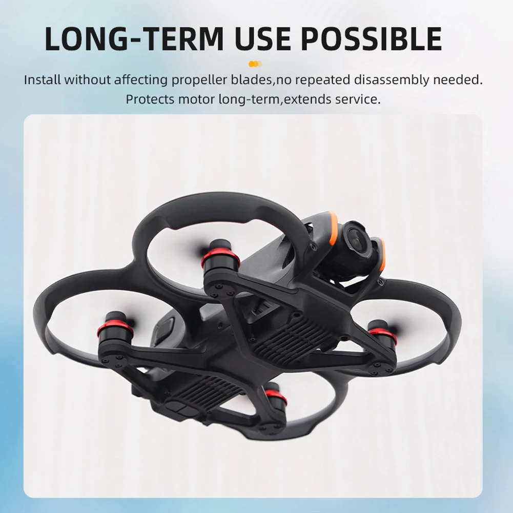 B47C Motor Cover Cap for DJI Avata 2 Drone Protection Guard Dust-Proof Engine Protector Anti-Scratch Accessories Black