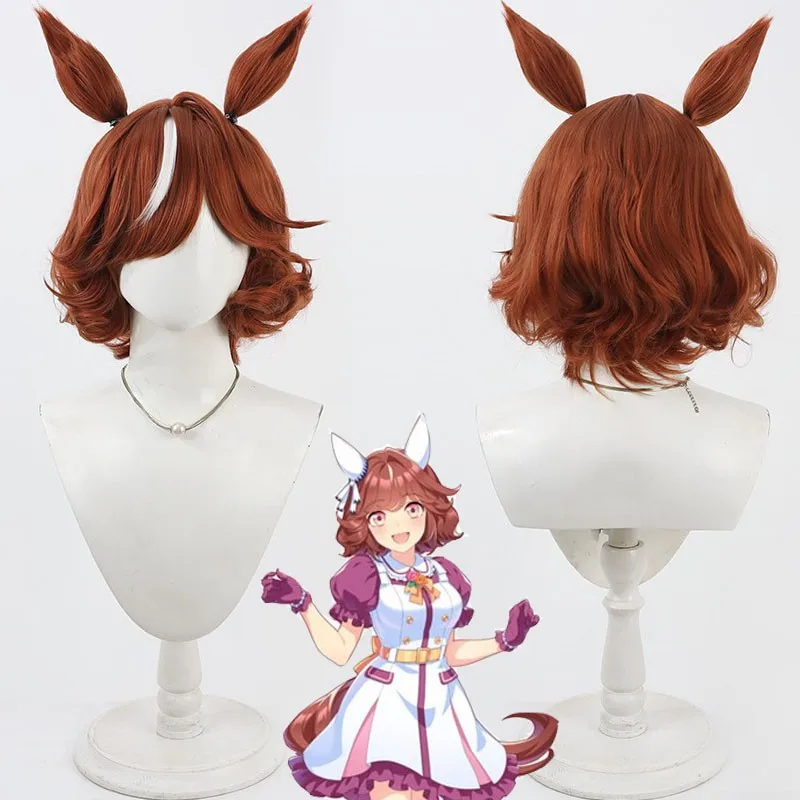 Gioco Umamusume: Parrucca cosplay Pretty Derby HYSEQ con code per orecchie Capelli sintetici resistenti al calore Festa di giochi di ruolo di Halloween