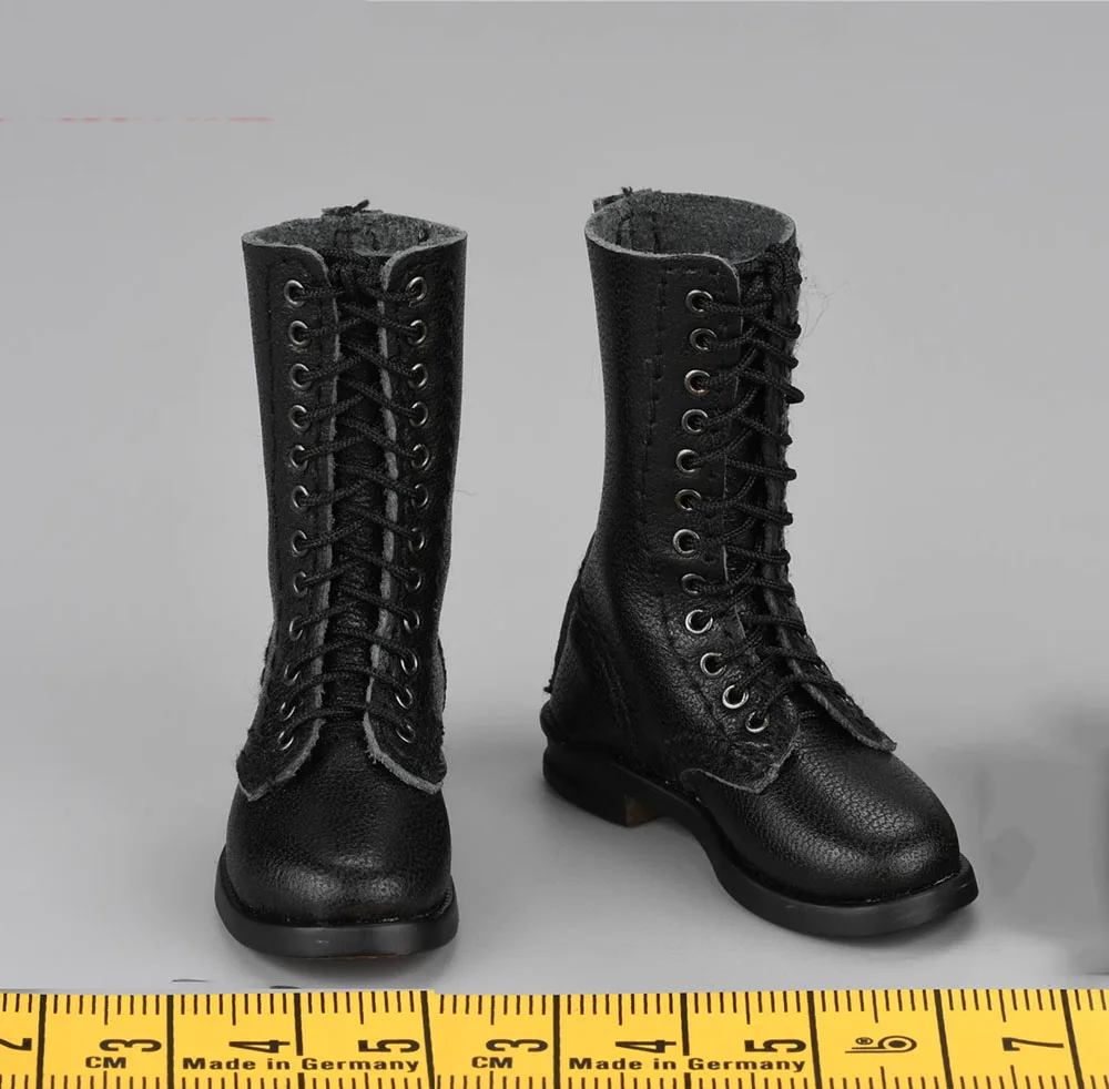 DID D80168 WWII 10th Anniversary Paratrooper Soldier Axel Black Long Hollow Boots Shoe Fit 12