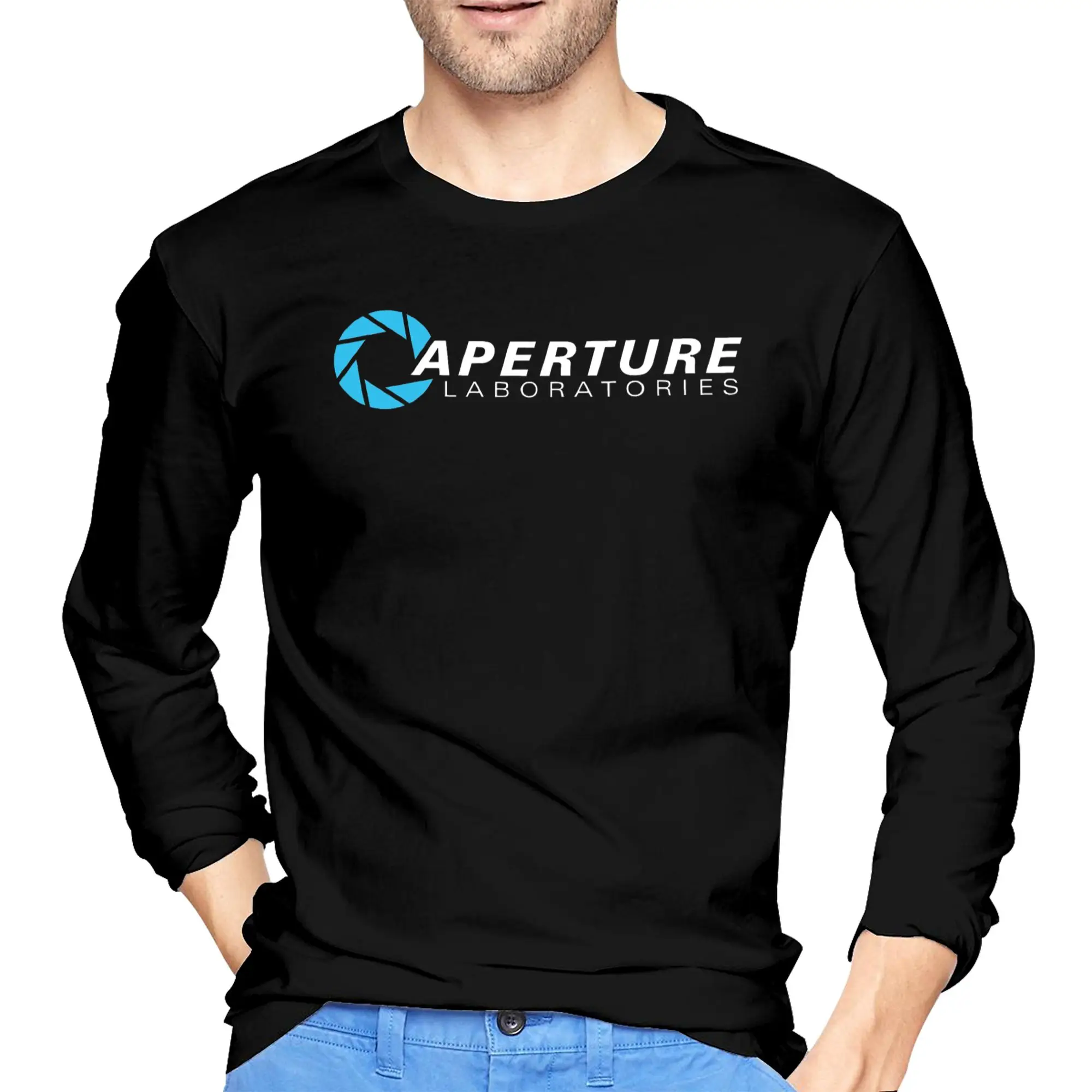 

Aperture Science Laboratories - Portal Men's Long Sleeved T-shirt Fashion Round Neck T shirts Spring and Autumn Men tops