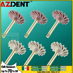 Azdent Dental Composite Resina Polimento Disco, Kit Roda, Brush Burs, Silicone com Disco De Diamante, 2 Passos, 6Pcs por Caixa