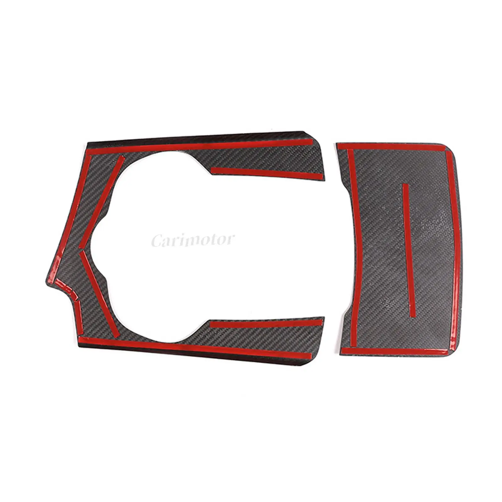 Para Alfa Romeo Stelvio marco consola Central Panel cubierta marco embellecedor fibra de carbono seco