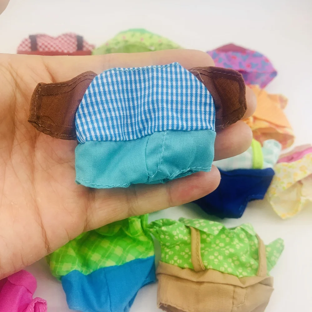 10 pçs roupas vestido para floresta animal coelho urso cão família figura brinquedo bonecas crianças diy casa boneca playset