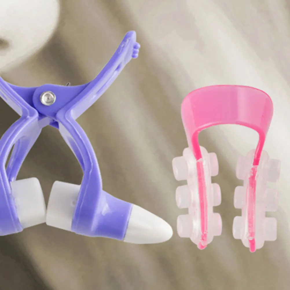 2pcs 슬리머 스트레이트닝 클립 쉐이핑 리프터 도구 실리콘 패드 교정기 코 스트레이트닝 도구 얼굴 도구