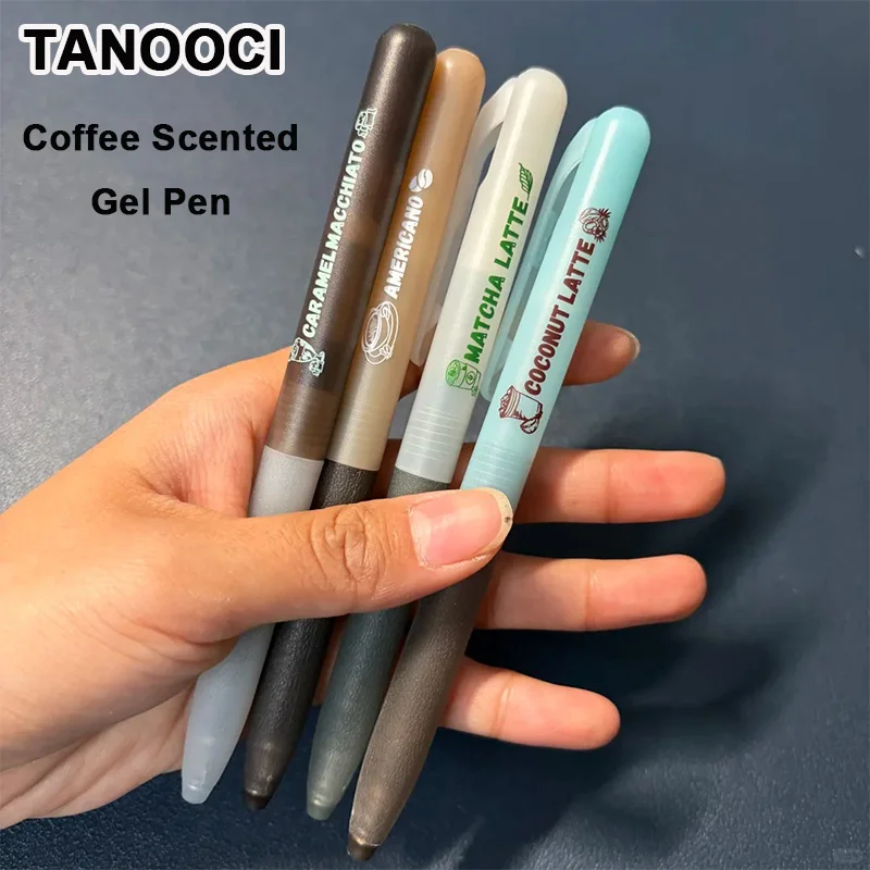 TANOOCI TBX-105 0.5mm Gel Pen with Latte Flavors Imported Ink Comfortab Grip Long Smooth Writing for Study Work Note Taking Tool