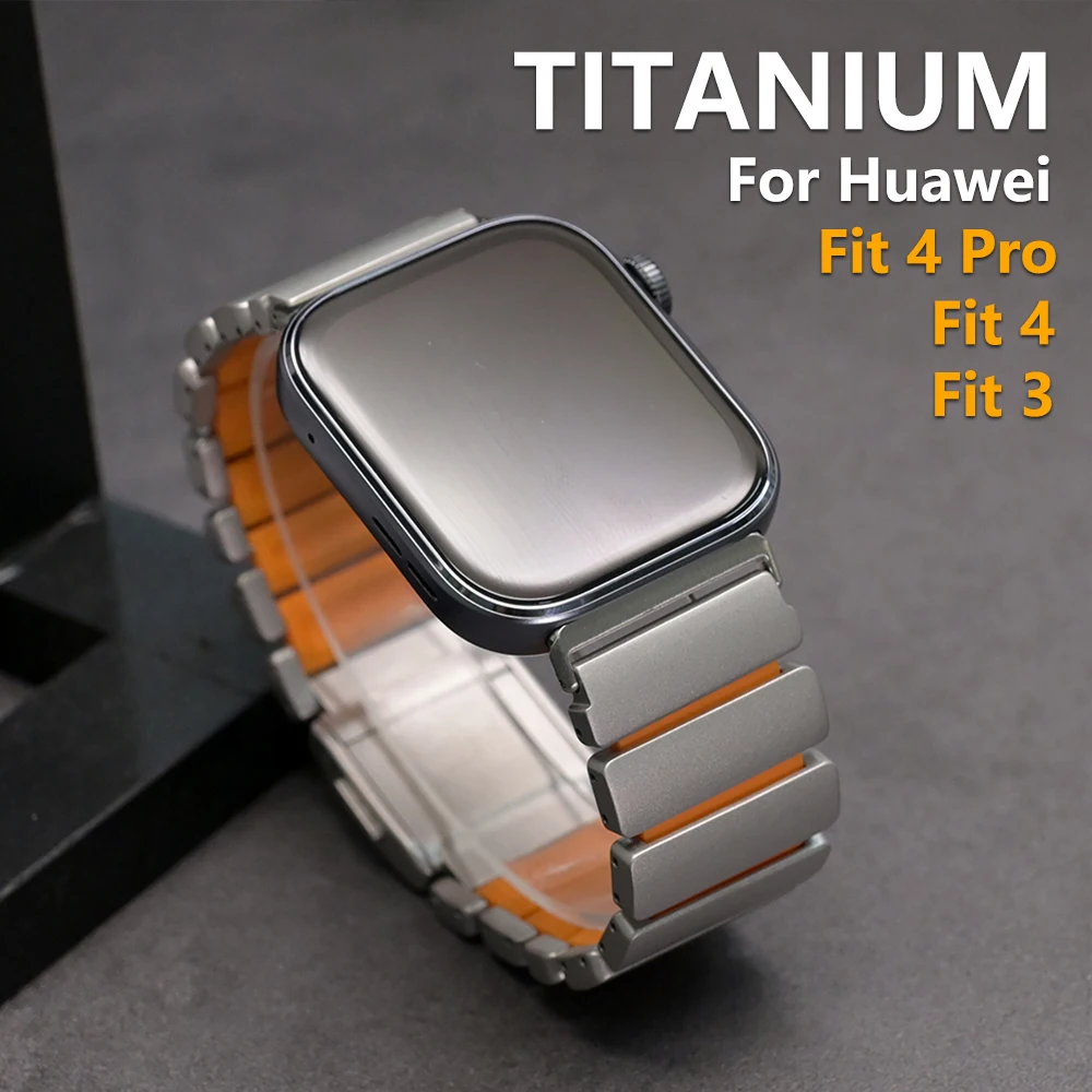 

Магнитный титановый ремешок для Huawei Watch Fit 4 Pro, мужской роскошный деловой браслет для Huawei Fit 4 3, аксессуары для ремешков на запястье