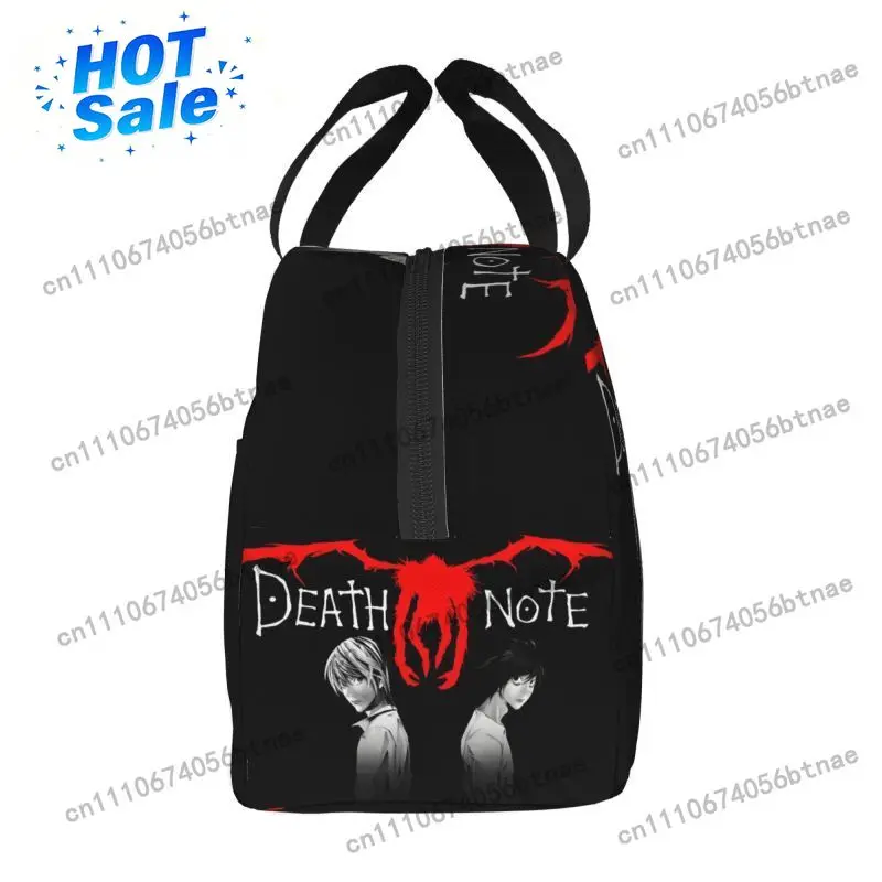 Custom Harajuku D-Deathes N-Notes Anime Insulated Lunch Bags for Office Waterproof Cooler Thermal Lunch Box Women Kids