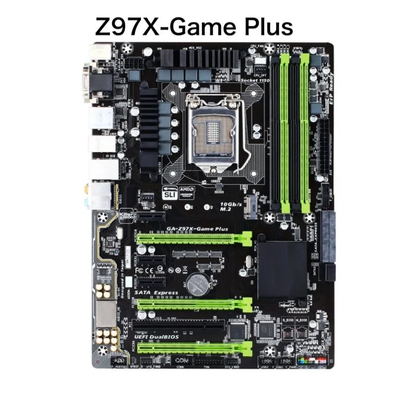 

Материнская плата для настольного компьютера Gigabyte Z97X-Game Plus, системная плата DDR3 1150, протестированная, полностью работает, бесплатная доставка