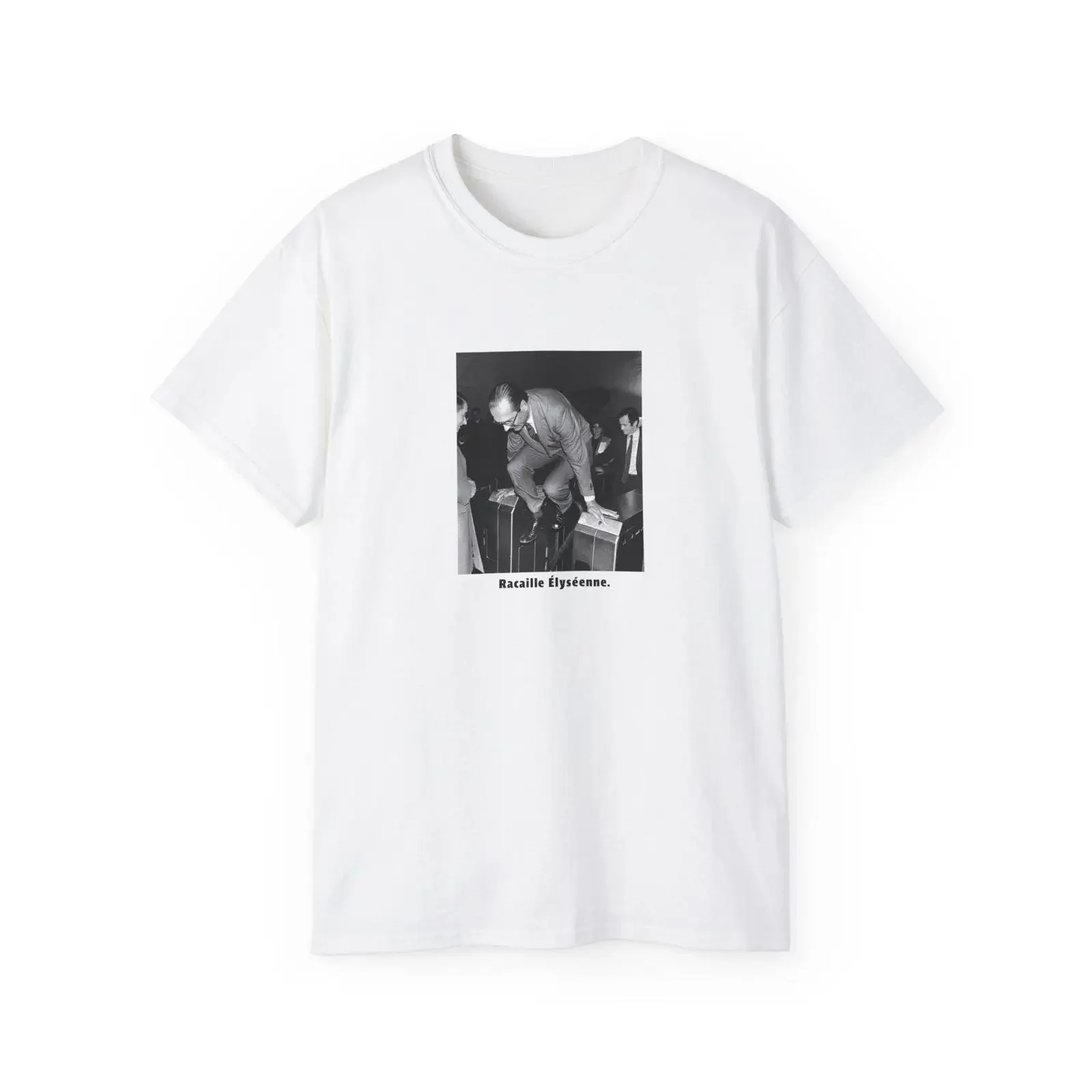 Cool Jacques Chirac Metro Jump T Shirt Retro Funny amp 39 Racaille Élyséenne Edition vintage Washed Soft Breathable Versatile