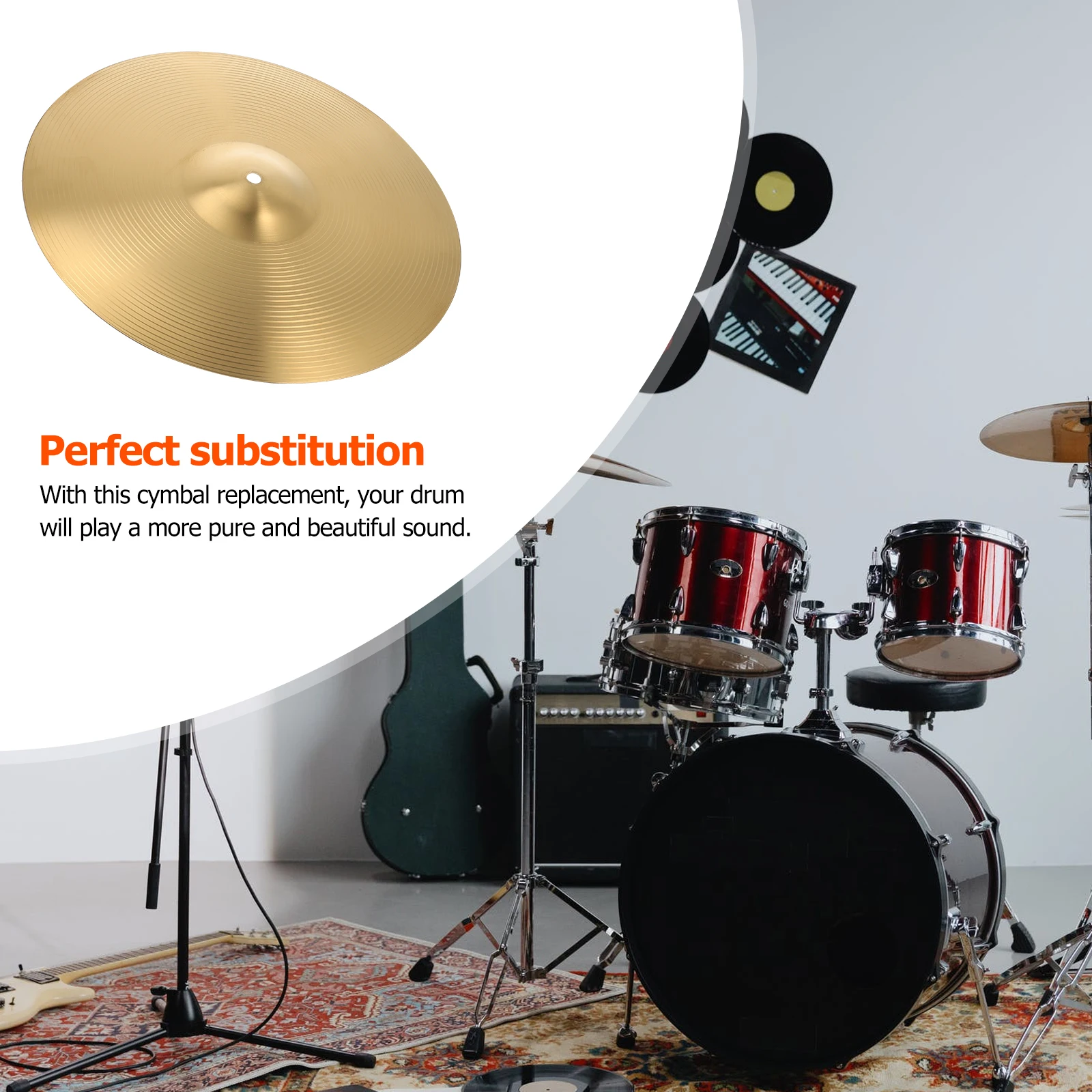 

Jazz Drum Cymbals Part Accessories Bronze Impact Resistant Ride Kit Alloy Brass Accessory