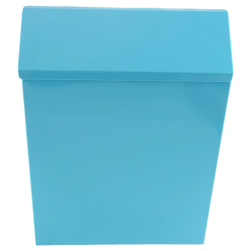 AEE4-Lockable Mailbox Wall Collection Box Farmhouse Mailbox + Key Suitable For Home Office Blue