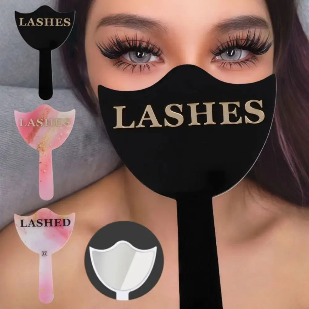 Handlicher Wimpern-Techniker-Fotospiegel aus weichem PVC für Social Media, Wimpern-Schönheitsspiegel aus Acryl, Wimpern-Salon-Spiegel, Wimpernkarten