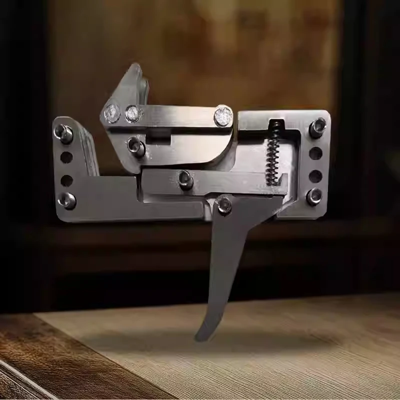 Dual-Jaw Forward-Mounted String Claw Mini Stainless Steel Mechanical Lock Trigger Release Aid