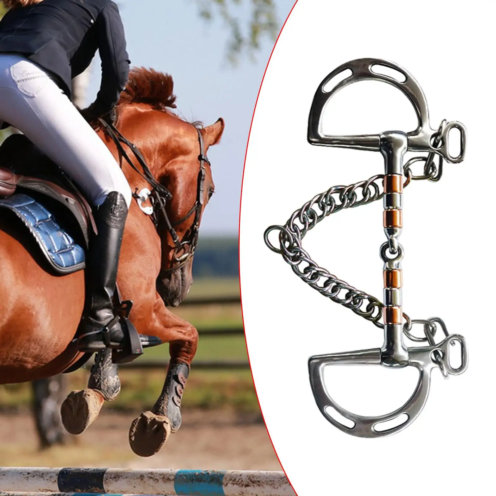 Horse Bit Mouth Horse Gag Bit for Horses Mules Outdoor Sports Training