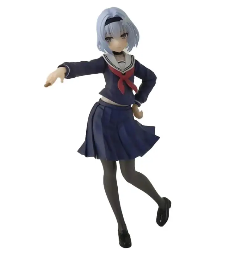 No box 18MM Japanese original anime figure Sora Ginko school uniform action figure collectible model toys for boys