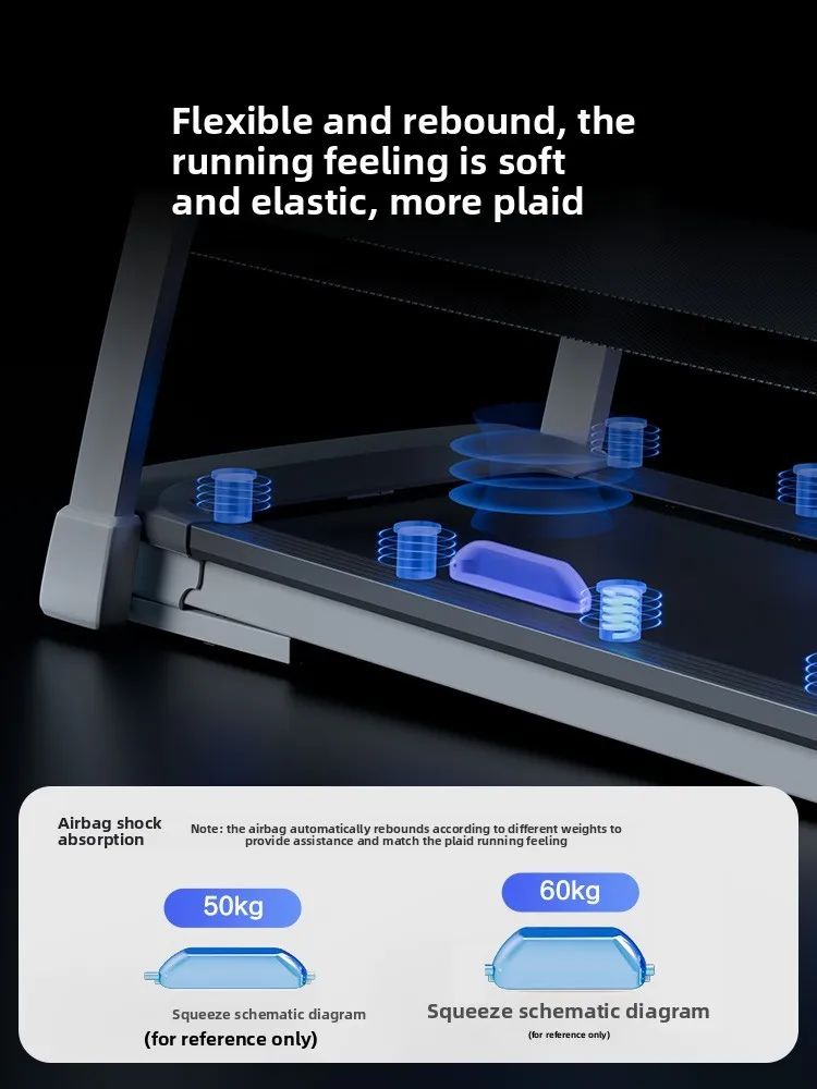 XL treadmill household model, small foldable multi-function, for silent gym