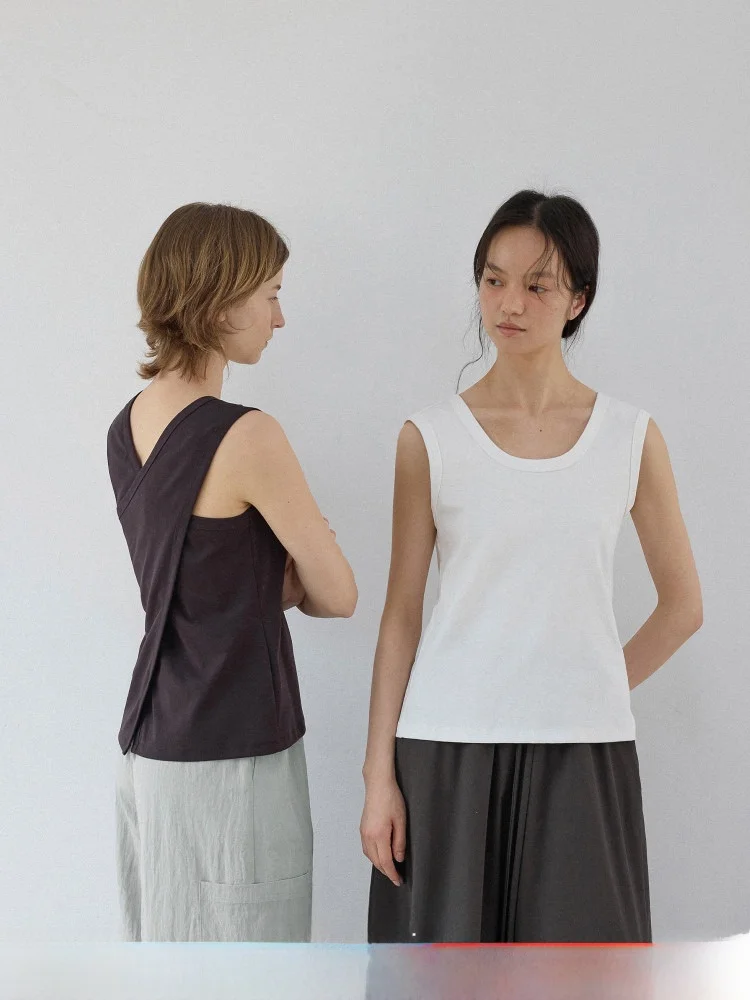 

Экологичный вязаный жилет SONDERS из шелкового хлопка с деконструированным дизайном, свободный крой, лето 2025, цветной хлопковый бленд