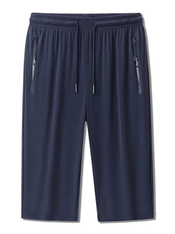 

Ice Silk Men's Ultra-Thin Qui-Dry Straight Leg Casual Pants Summer Spor Loose Fit Straight Tube Breathable plus Size