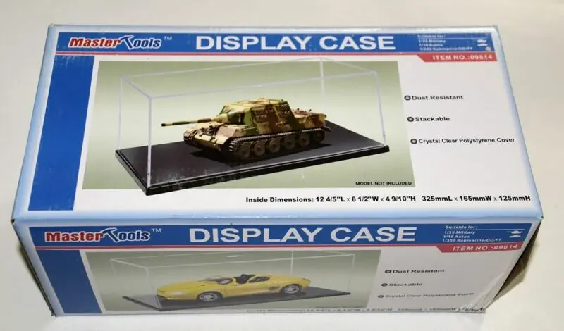 

Trumpeter 09814 Display Case Box 325X165X125MM Showcase for Model Aircraft Tank TH05829-SMT2