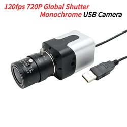 120FPS Global Shutter USB Camera 720P, OV9281,Monochrome,1MP Webcam 1280x720,With 5-50mm Varifocal CS Lens ,Capture High Speed