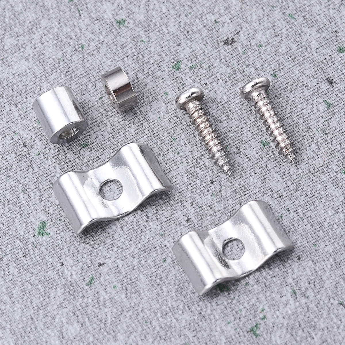 

4 Sets of Electric Guitar Head Pressure Chord Button Stable String Buckle Lock String Buckle Lead String Device (Silver)