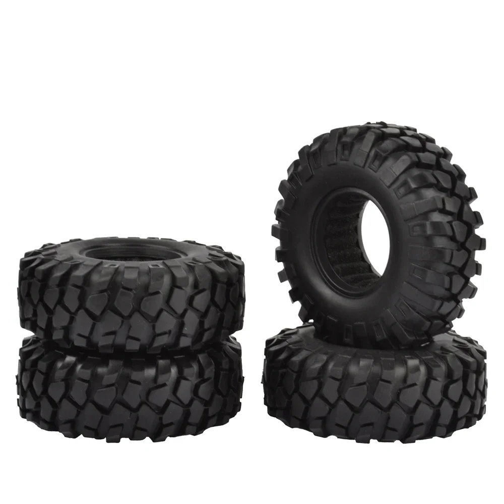 4PCS 1/10 Scale 1.9' Crawler Tires 96mm/108MM with Insert for 1/10 RC Crawler Axial SCX10 II 90046 D90 D110 Tamiya