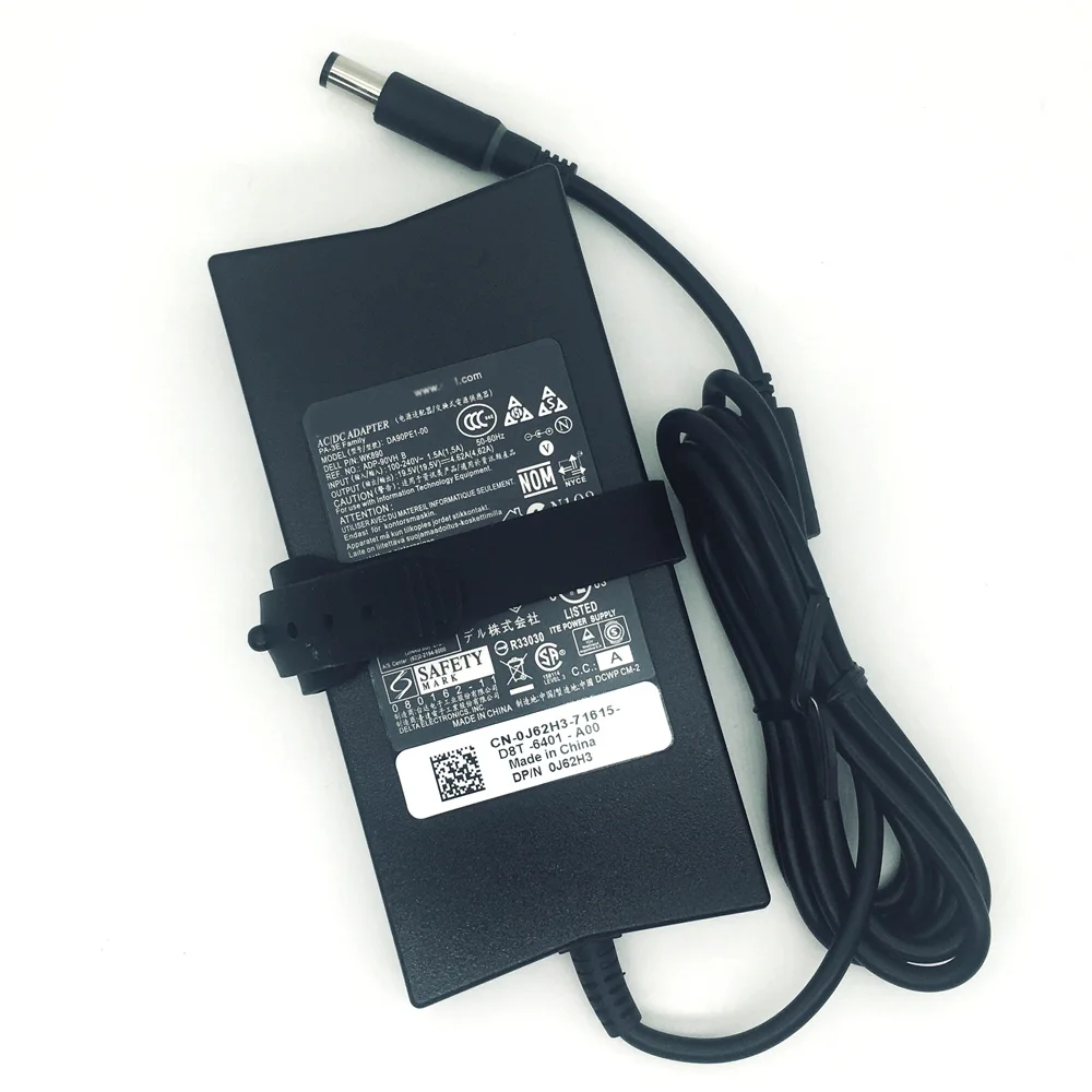 Fonte de alimentação genuína para laptop para Dell 90W 19,5V 4,62A Carregador adaptador AC E6420 E6530 E5430 E6540 PA3E PA10