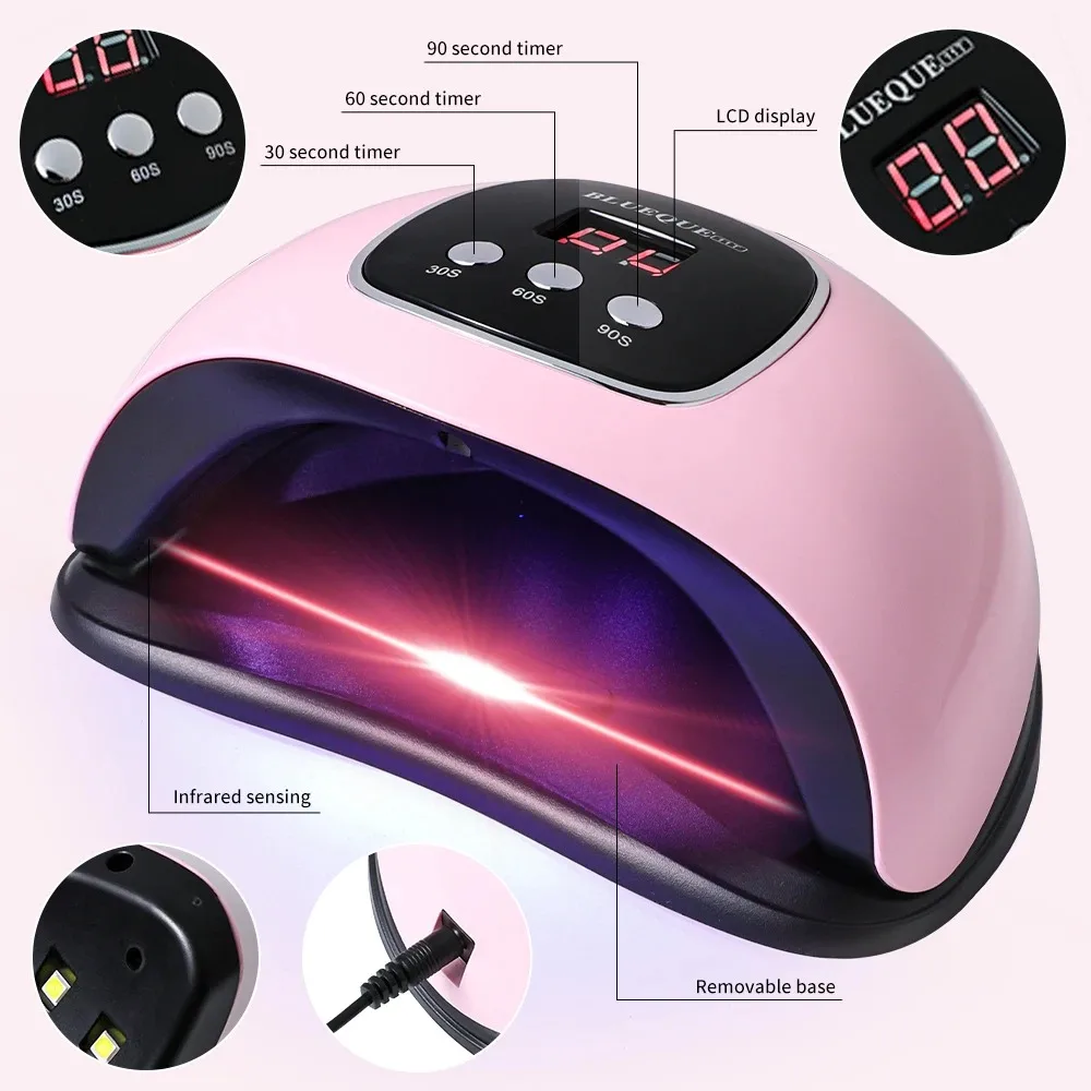 Professional Nail Lamp LED Manicure UV Lamp Nail Dryer for UV Gel LED Gel Nail Machine Smart Sensor USB Plug view 2