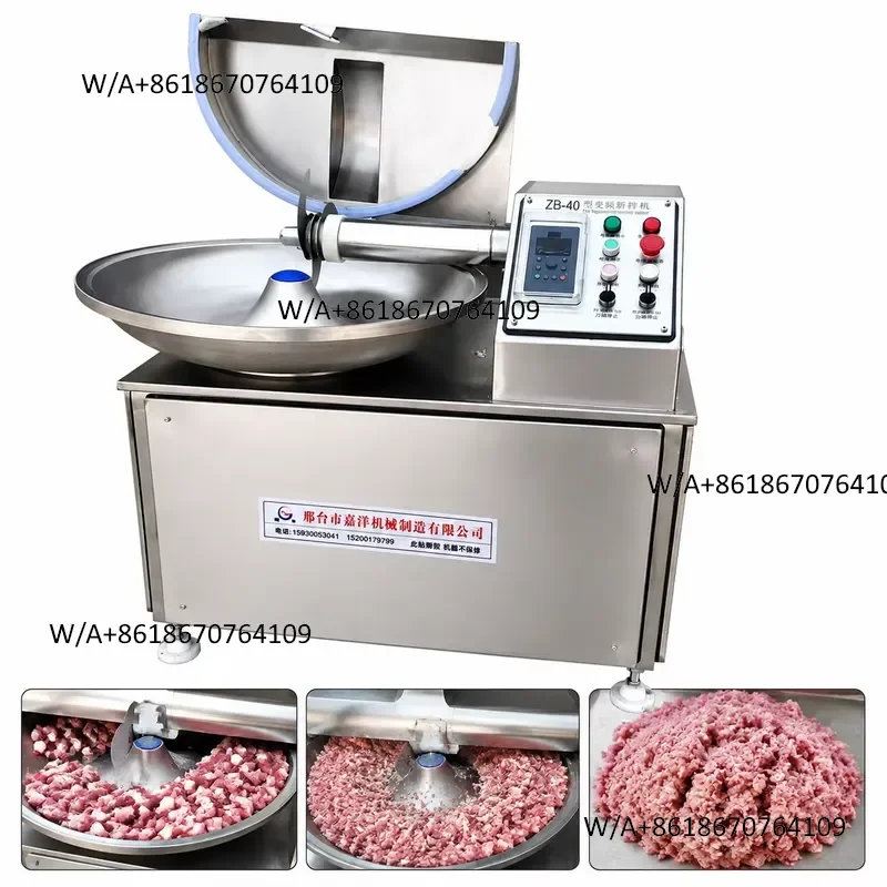 High Efficiency Bowl Cutter Machine Automatic Meat Chopper Machine Industrial Meat Processing Equipment