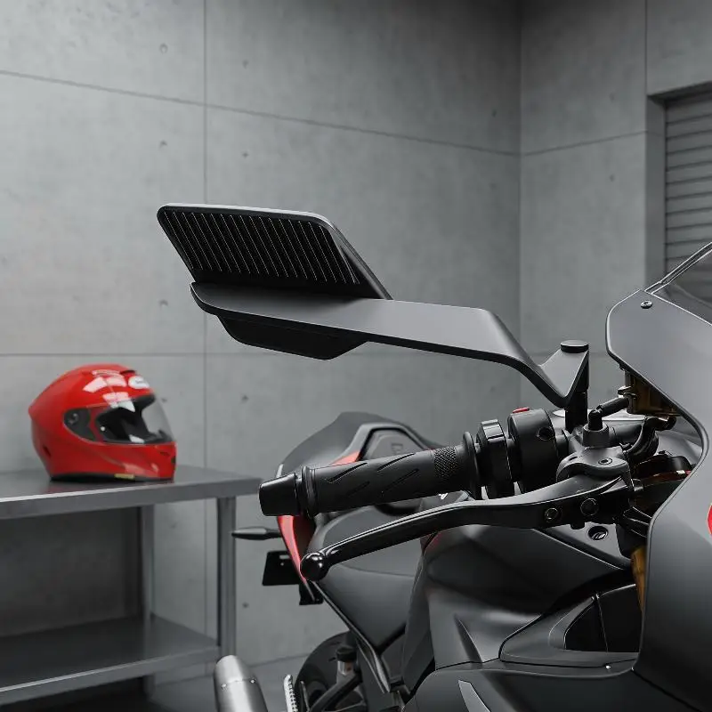 Universal Motorcycle Rearview Side Mirrors With Anti Glare Glass And ABS Housing Perfect For Sport Street Bikes
