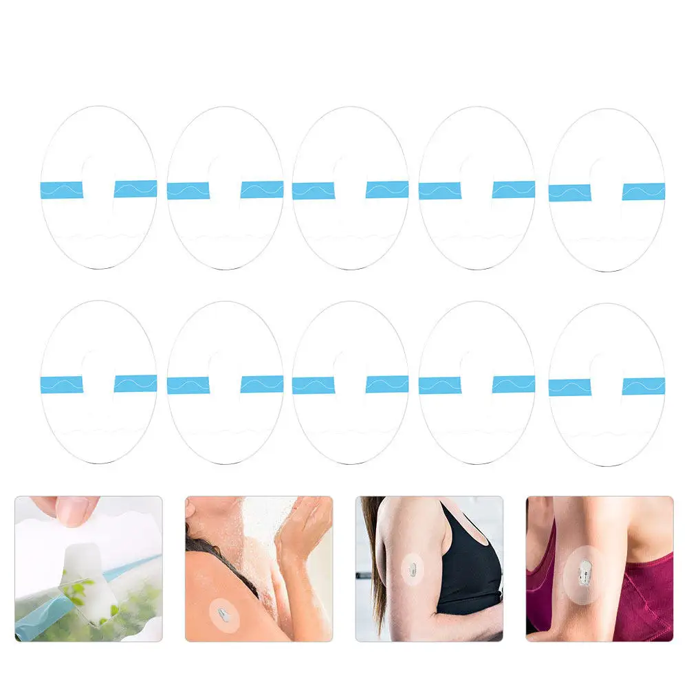 

20Pcs Blood Glucose Monitoring Patches Waterproof Non-Slip Sensor Fixator for Sports Sweat-Proof Body Skin Adhesive Patches