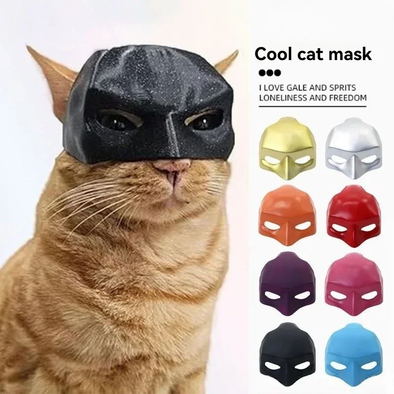 3d Printing Cat Avenger Mask Batman Cosplay Hat Mask Halloween Party Headwear Pet Dog Mask Helmet Props Pet Supplies Photos view 2