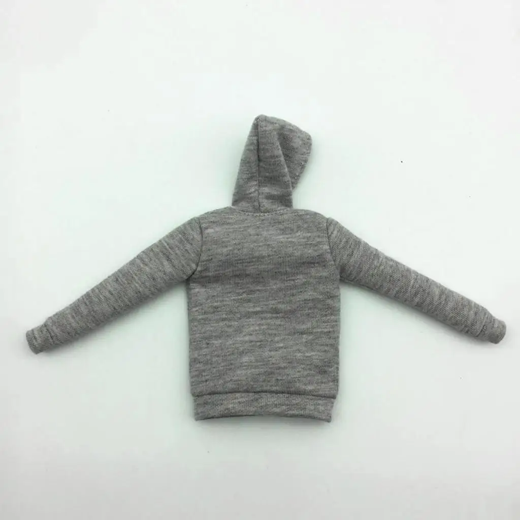 1/6 スケール 女性用 ジップアップ パーカー スウェットシャツ 12インチ アクションフィギュア用 グレー