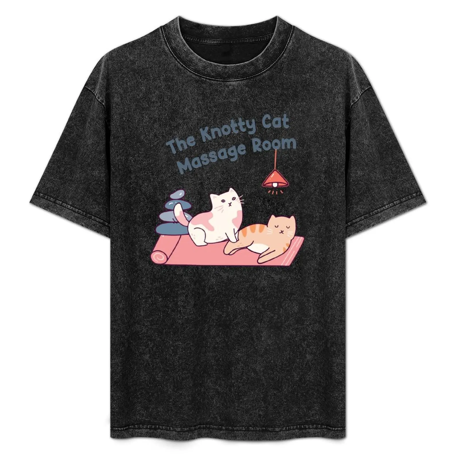 Massage Therapist - The knotty cat massage room_funny design T-Shirt funny shirt cotton plus size clothes mens clothes