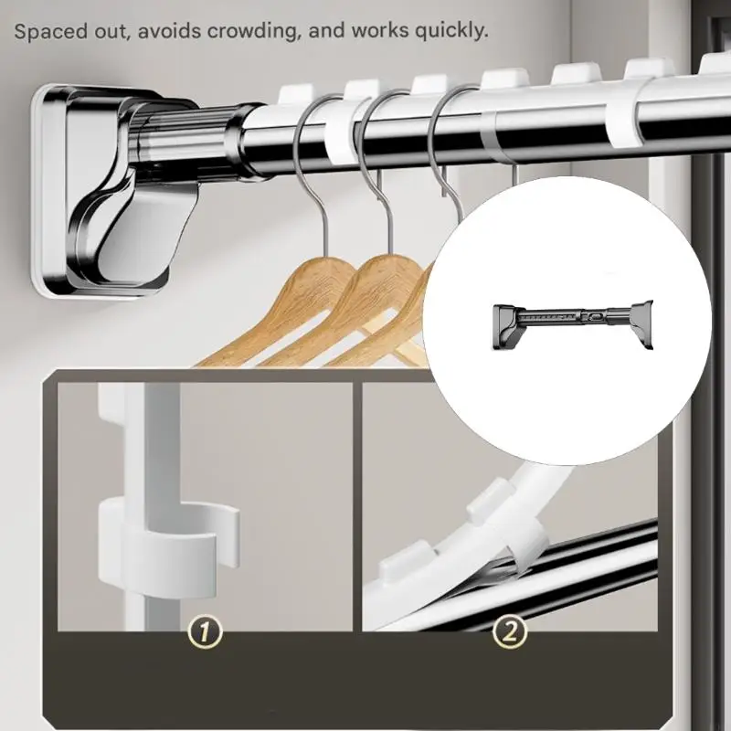 

Расширяемая сушилка для одежды удлиняется от 3,3 до 4 метров с системой легкого освобождения, отверстия не требуются, из стали