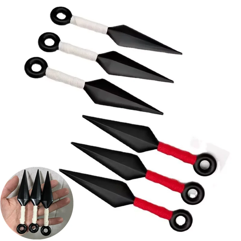 1sets 3pcs Anime Darts Ninja Cosplay Hatake Kakashi Uchiha Sasuke Kunai Shuriken Akatsuki Throwing Weapon Props Toy