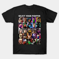 Men Tshirt Select Your Fighter Umk3 Mortal Kombat T Shirt Printed T-Shirt Tees Top