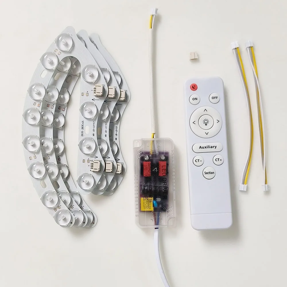 Led lens module light includes infrared remote control driver 220V IR dimming for replacing bedroom living room ceiling light