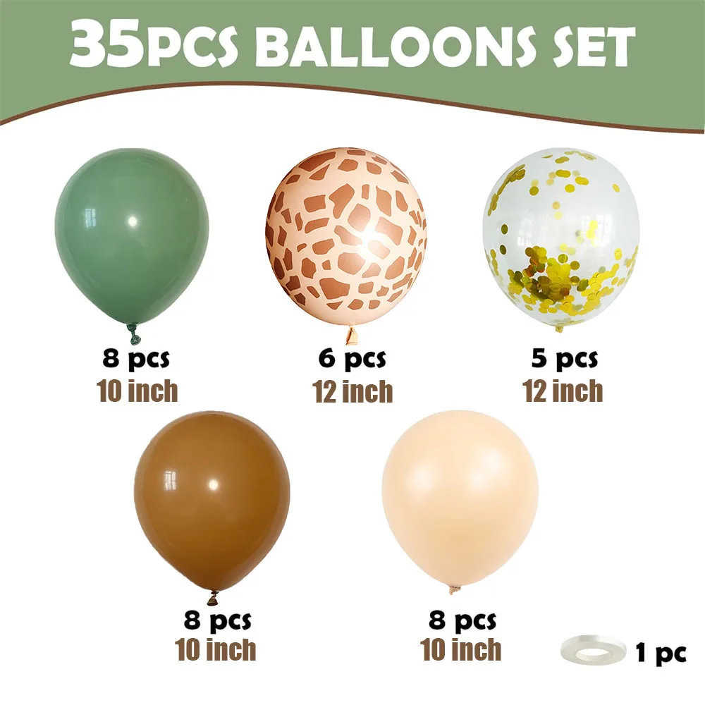 Jungle Animal Themed Latex Balloons Set for Parties 2