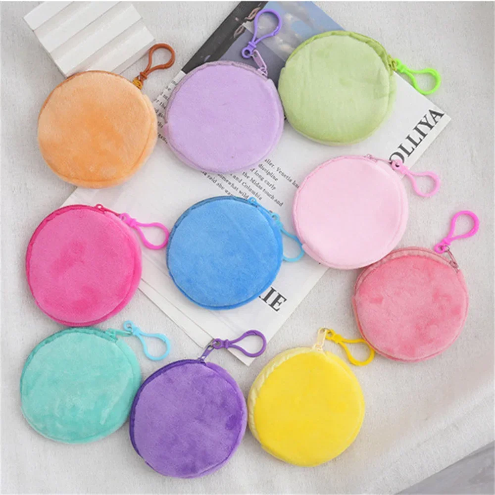 Solid Plush Coin Purse Women's Cute Wallet ID Card Bag Keychain Mini Coin Bag Kawaii Wallets for Women Kid Gift Wallets Pouch