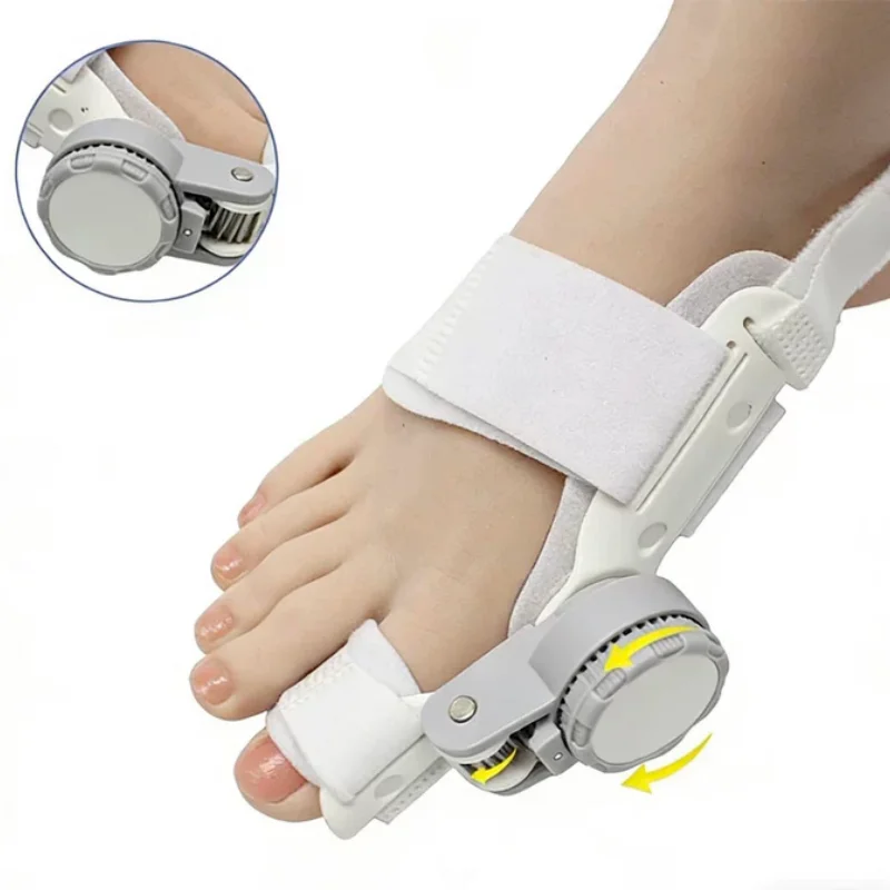 回転式調整可能足指矯正器 男女兼用 外反母趾矯正装具 左足と右足用